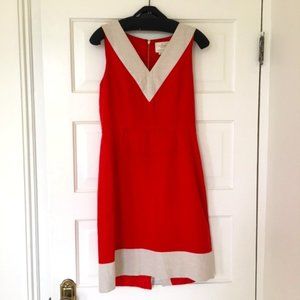 Kate Spade Red and Cream Linen Dress